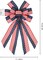Large Patriotic Veterans Day Bows – Red & Blue Burlap Ribbon with American Flag Stars for Wreaths, Memorial Day, Front Door, and Tree Decorations